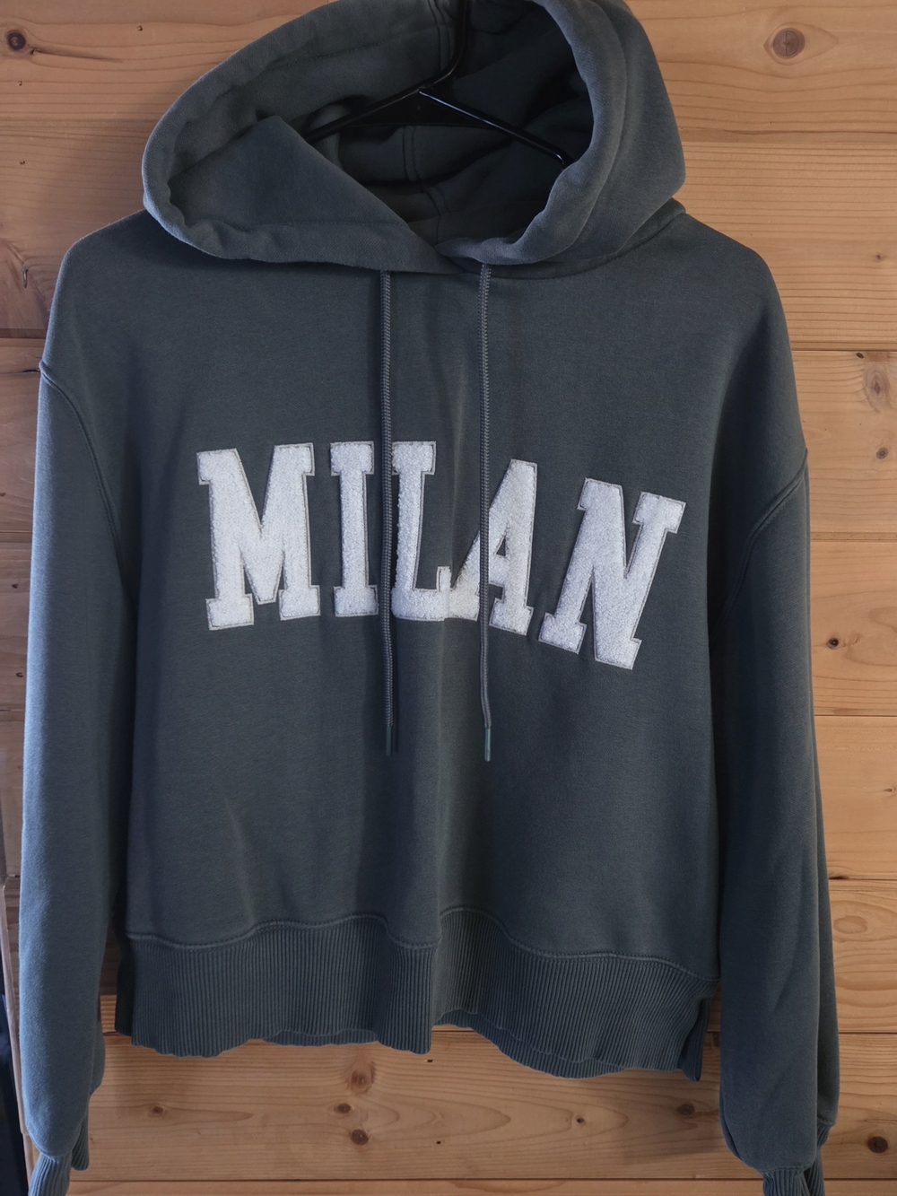 Lou & Grey Embroidered Hooded Sweatshirt - Dark Green